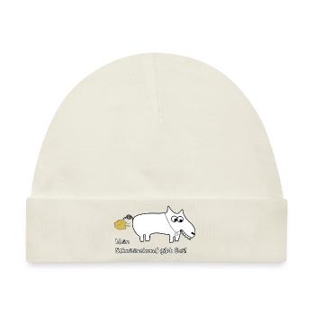 Mein Schweinehund gibt Gas! - Baby Premium Organic Mütze - Naturweiß - Vorne