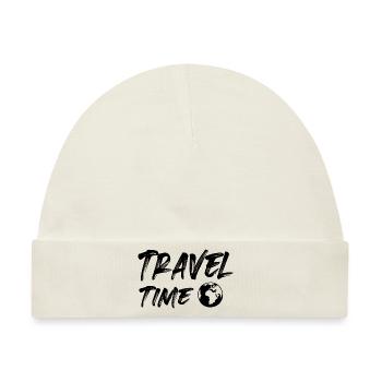travel time - Baby Premium Organic Mütze - Naturweiß - Vorne