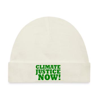 Climate justice now - Baby Premium Organic Mütze - Naturweiß - Vorne