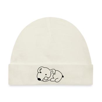 dog - Baby Premium Organic Mütze - Naturweiß - Vorne