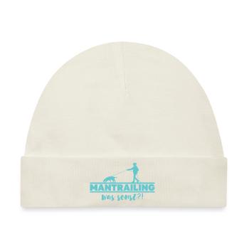 Mantrailing was sonst Silhouette Suchhund Hunde - Baby Premium Organic Mütze - Naturweiß - Vorne