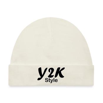 Y2k style 2000er Jahre - Baby Premium Organic Mütze - Naturweiß - Vorne