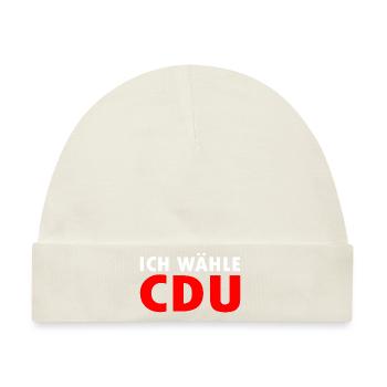 Ich wähle cdu - Baby Premium Organic Mütze - Naturweiß - Vorne