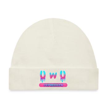 Uwu-Depression Yami Kawaii Lähmende Depression - Baby Premium Organic Mütze - Naturweiß - Vorne