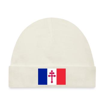 Französische Flagge Lothringen - Baby Premium Organic Mütze - Naturweiß - Vorne