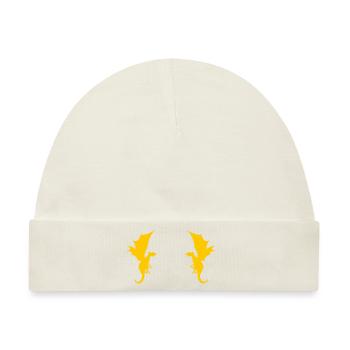 Drache Drachen Muster - Baby Premium Organic Mütze - Naturweiß - Vorne