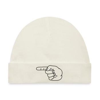 Zeigefinger - Baby Premium Organic Mütze - Naturweiß - Vorne