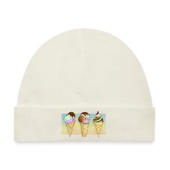 Eis - Baby Premium Organic Mütze - Naturweiß - Vorne