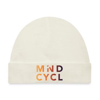 MindCycl Logo Rechteck Colour Gradient - Baby Premium Organic Mütze - Naturweiß - Vorne