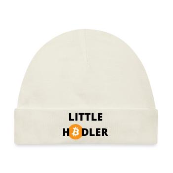 Bitcoin - Little Hodler-Bitcoin Shirt - Baby Premium Organic Mütze - Naturweiß - Vorne