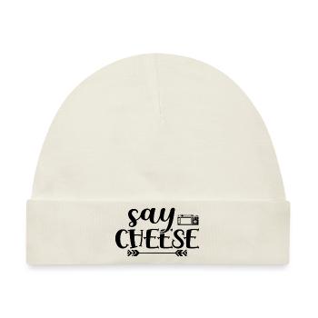 Say Cheese - Baby Premium Organic Mütze - Naturweiß - Vorne