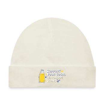 Limonade Zitrone Getränk Limo Geschenk - Baby Premium Organic Mütze - Naturweiß - Vorne