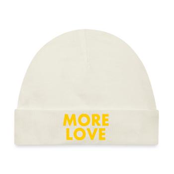 More love - Baby Premium Organic Mütze - Naturweiß - Vorne