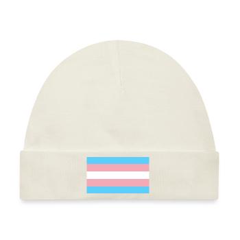 Trans Flag - Baby Premium Organic Mütze - Naturweiß - Vorne