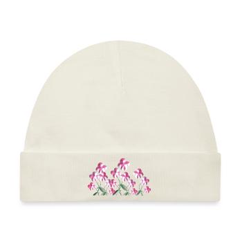 pinke blumen pflanzen blume - Baby Premium Organic Mütze - Naturweiß - Vorne