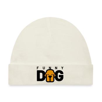 FUNNY DOG - Baby Premium Organic Mütze - Naturweiß - Vorne