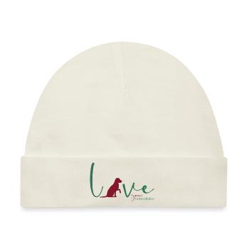 jowi_hundeliebe - love Labrador - Baby Premium Organic Mütze - Naturweiß - Vorne