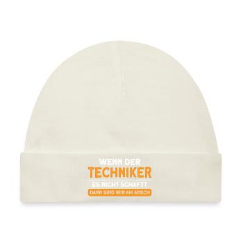 Techniker Beruf Fachmann Technik Geschenk - Baby Premium Organic Mütze - Naturweiß - Vorne