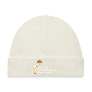 Wenn ich zu spät zum Unterricht - Baby Premium Organic Mütze - Naturweiß - Vorne