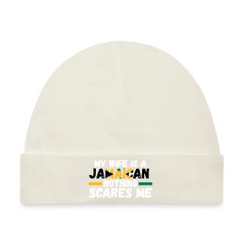Jamaika Jamaikanische Flagge Jamaikanisches Gesche - Baby Premium Organic Mütze - Naturweiß - Vorne