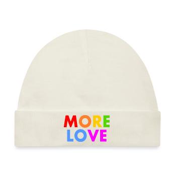 More love - Baby Premium Organic Mütze - Naturweiß - Vorne