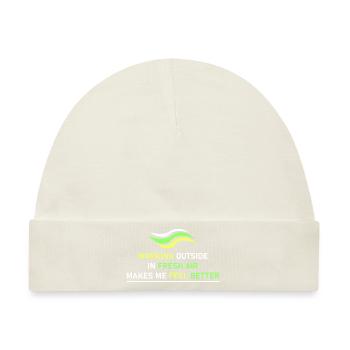 Arbeit im Freien - Baby Premium Organic Mütze - Naturweiß - Vorne
