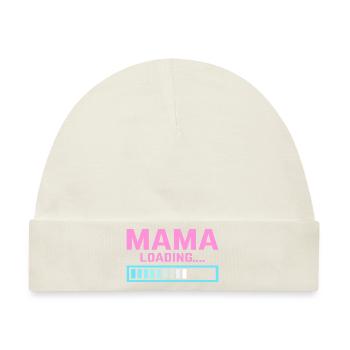 Mama lädt Mama Mama - Baby Premium Organic Mütze - Naturweiß - Vorne