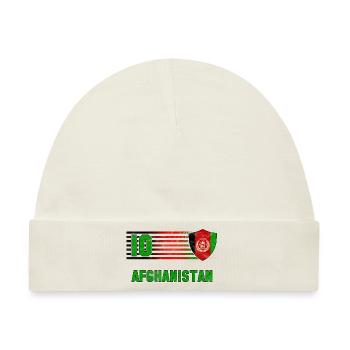 Afghanistan Fußball Mannschaft - Baby Premium Organic Mütze - Naturweiß - Vorne