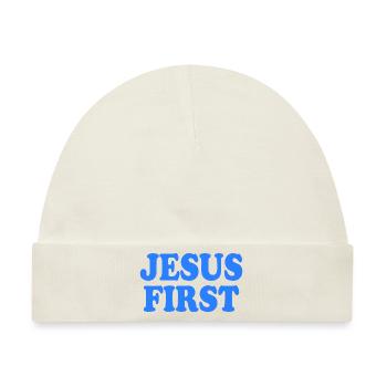 Jesus first - Baby Premium Organic Mütze - Naturweiß - Vorne