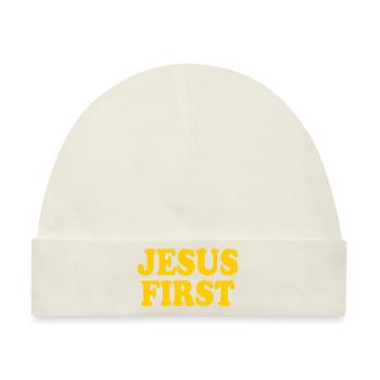 Jesus first - Baby Premium Organic Mütze - Naturweiß - Vorne