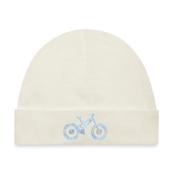Mountainbike blau - Baby Premium Organic Mütze - Naturweiß - Vorne