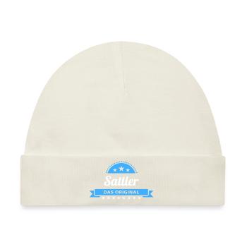 Sattler Design für stolze Handwerker - Baby Premium Organic Mütze - Naturweiß - Vorne