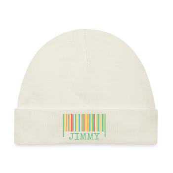 Strichcode Jimmy - Baby Premium Organic Mütze - Naturweiß - Vorne