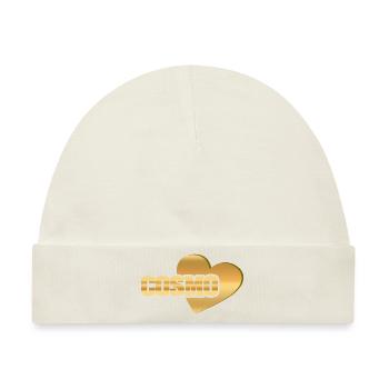 Liebe Love Gold Cosmo - Baby Premium Organic Mütze - Naturweiß - Vorne