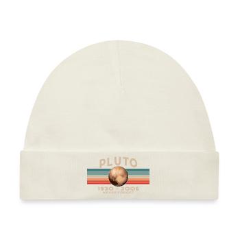 Pluto Never Forget 1930 - 2006 Vintage Space - Baby Premium Organic Mütze - Naturweiß - Vorne