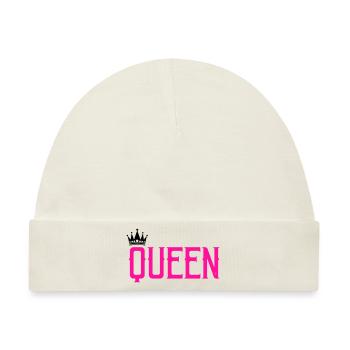 queen - Baby Premium Organic Mütze - Naturweiß - Vorne