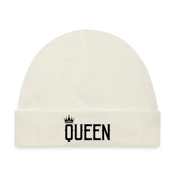 queen - Baby Premium Organic Mütze - Naturweiß - Vorne