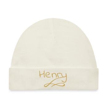 Vorname henry - Baby Premium Organic Mütze - Naturweiß - Vorne