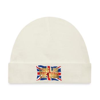 Britischer König Krönung Charles England Flagge - Baby Premium Organic Mütze - Naturweiß - Vorne