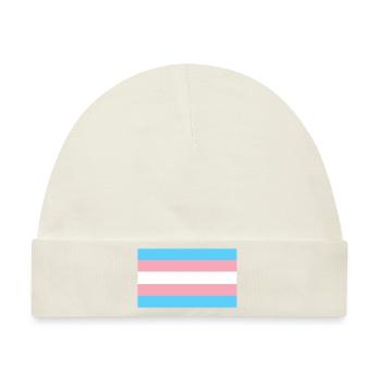 Transgender-Pride-Flagge - Baby Premium Organic Mütze - Naturweiß - Vorne
