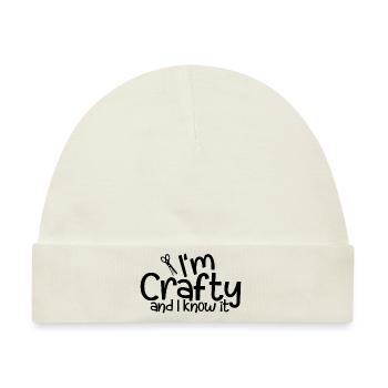 I'm Crafty And I Know It 4 - Baby Premium Organic Mütze - Naturweiß - Vorne