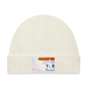 Pilates Eat Sleep Pilates Repeat Geschenk - Baby Premium Organic Mütze - Naturweiß - Vorne
