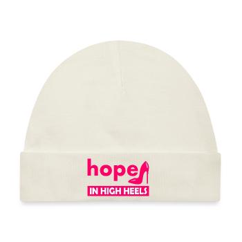 hope in high heels - Baby Premium Organic Mütze - Naturweiß - Vorne