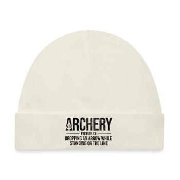 Bogenschießen Archery - Baby Premium Organic Mütze - Naturweiß - Vorne