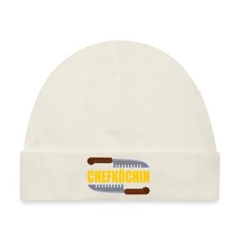 Chefköchin - Baby Premium Organic Mütze - Naturweiß - Vorne