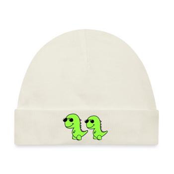 cool dinos - Baby Premium Organic Mütze - Naturweiß - Vorne