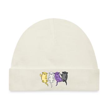 Nichtbinäres Flaggenotter-Design für stolze Enbys - Baby Premium Organic Mütze - Naturweiß - Vorne