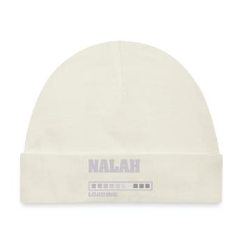 Ladebalken für Nalah Baby Geburt - Baby Premium Organic Mütze - Naturweiß - Vorne