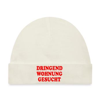 Dringend wohnung gesucht - Baby Premium Organic Mütze - Naturweiß - Vorne
