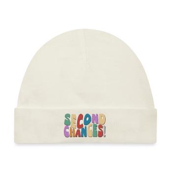Second Chances Retro Groovy optimistisch Neuanfang - Baby Premium Organic Mütze - Naturweiß - Vorne